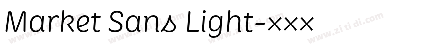 Market Sans Light字体转换